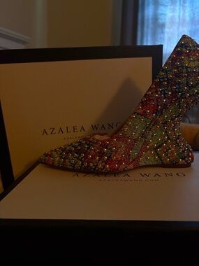 Azalea Wang Multicolor Jeweled Pointed Ankle Bootie